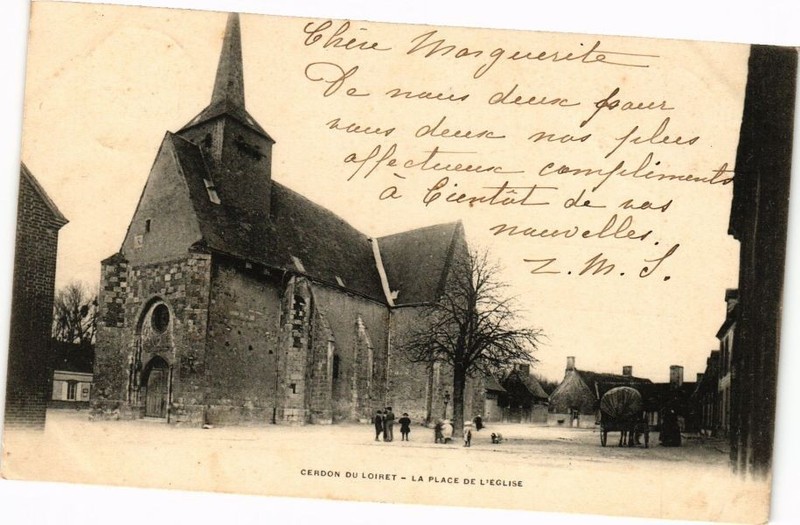 Cpa Cerdon Du Loiret - La Place De L'ÃGlise (164841)