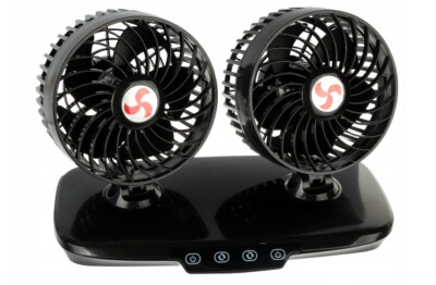 Doppelventilator Ventilator 12V mit Touchsensor Luxus 360° verstellbar