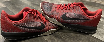 Nike KB Mentality II Red Grey 818952-600 Kobe Bryant Shoes Sneakers Sz 12