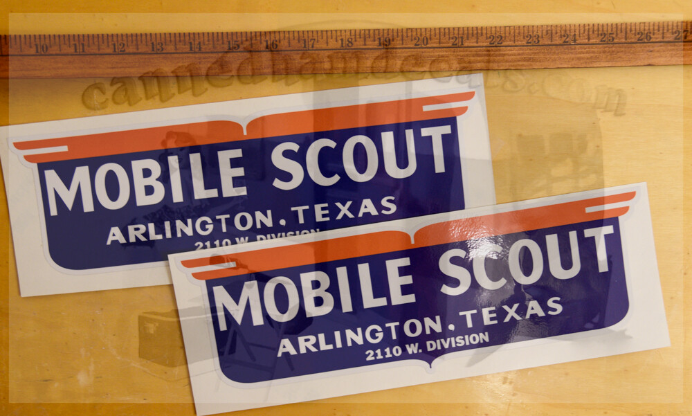 Mobile Scout Vintage Travel Trailer Repro Decal Repro