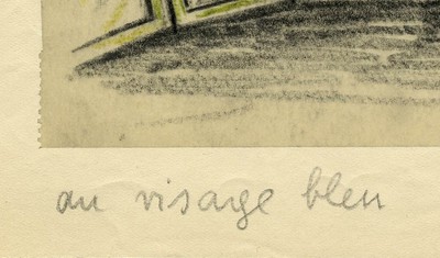 TOYEN (Marie Cerminova) - 1951 Color Pencils Original Drawing w/ SRP Certificate