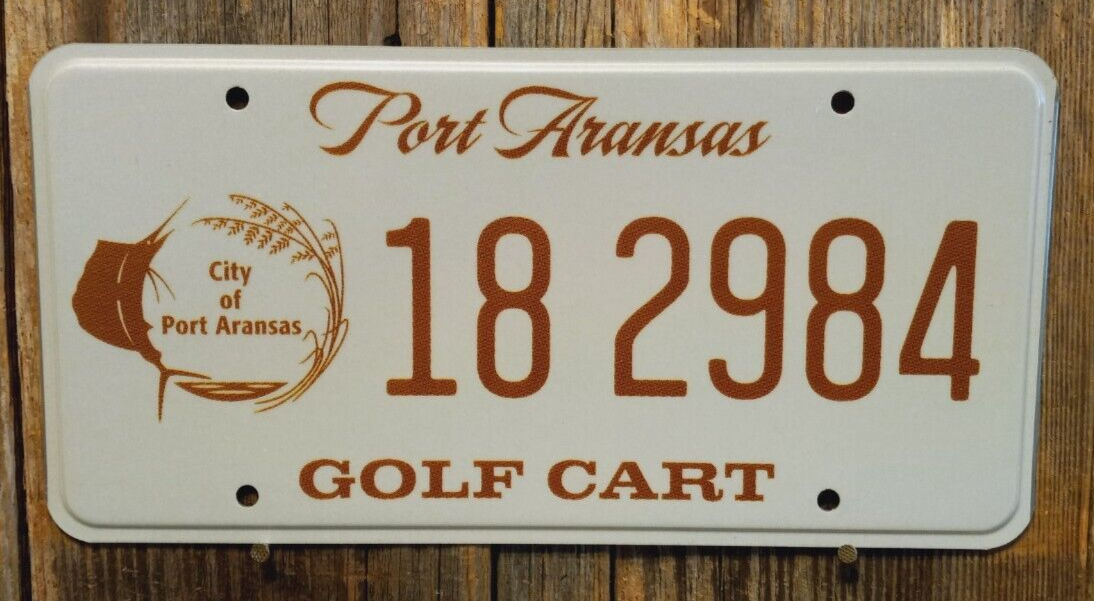 NOS 2018 TEXAS "GOLF CART" LICENSE PLATE 2984