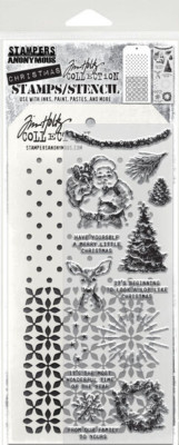 Stampers Anonymous Tim Holtz Christmas Holiday Stamp & Stencil Sets YOU CHOOSE!