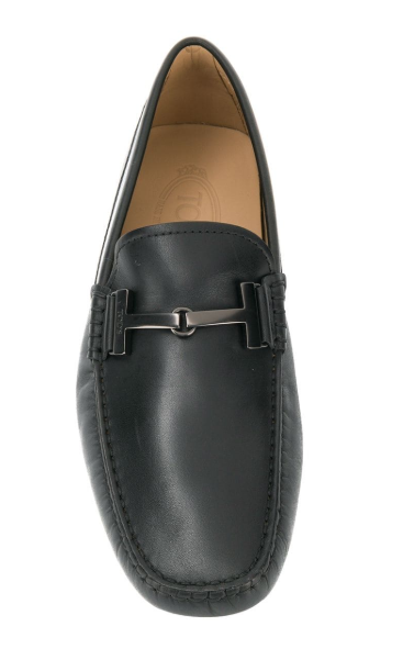 Pre-owned Tod's Men's Shoes Loafers Gommino Driver Double T $675 Мужская Обувь 男鞋 남성용 신발 In Black