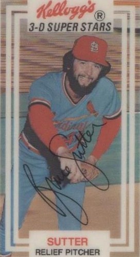 1983 Kellogg's 3-D Super Stars - Bruce Sutter #37