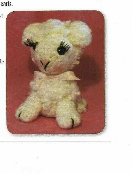 BABY LAMB 3" STUFF ANIMAL TOY DIGEST SIZE CROCHET PATTERN INSTRUCTIONS