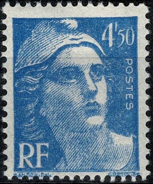 France 1945 Marianne De Gandon Yt NÂ° 718a Neuf ââ Luxe / Mnh