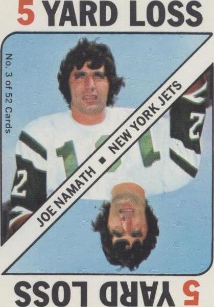 Tarjetas de juego Topps 1971 Joe Namath #3