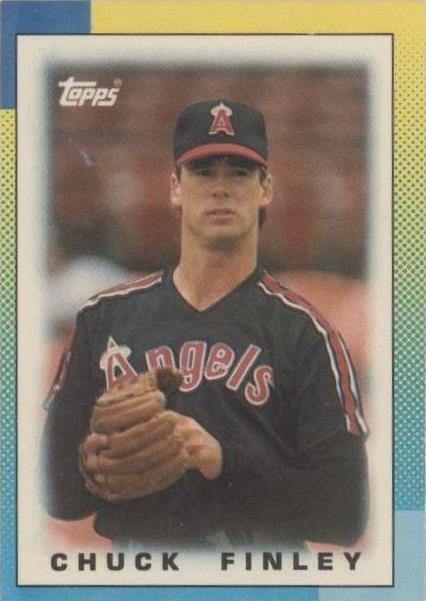 1990 Topps League Leaders Minis - Chuck Finley #8