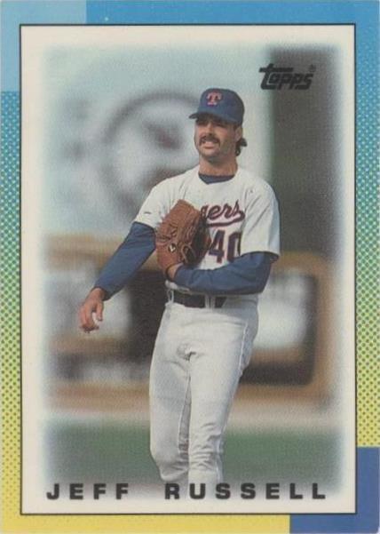 1990 Topps League Leaders Minis - Jeff Russell #38