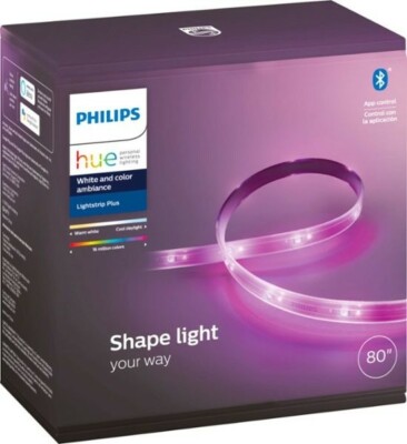 Philips - Hue White and Color Ambiance Lightstrip Plus 2m Base Kit with Bluetoot