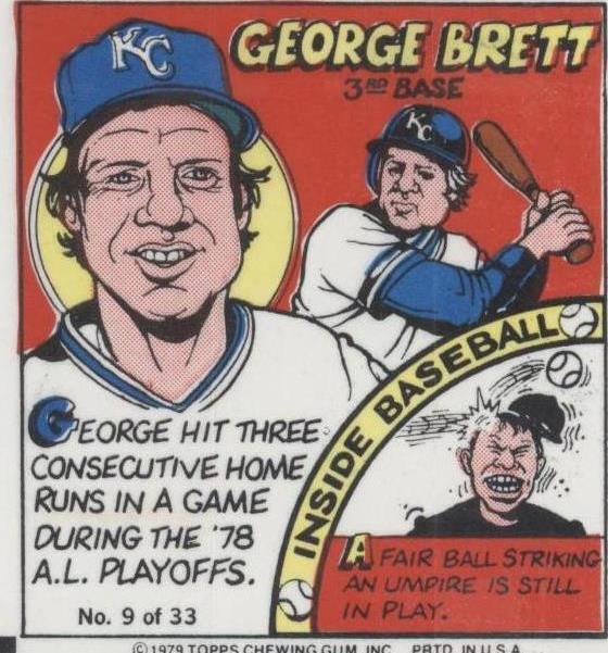 1979 Topps MLB Bubble Gum Player Portraits - George Brett #9
