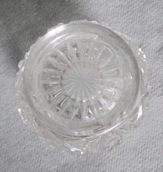 Antique EAPG US Glass Clear Crystal Toothpick Holder 2.5