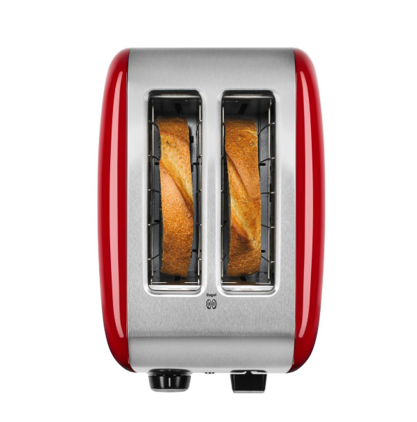 KitchenAid 2-Slice Red and Silver Toaster-Freeshipping new