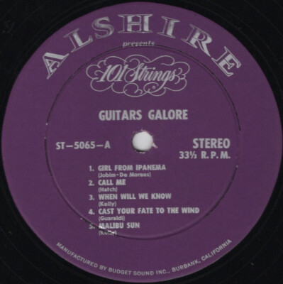 101 Strings Plus Guitars Galore 101 Strings Plus Guitars Galore LP, Album 1966 I