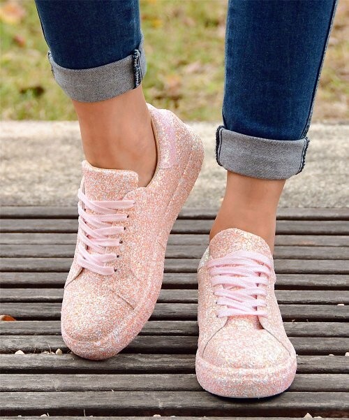 Rosé Muse Glitter Point Sneakers ホワイト Glitter point sneakers – BUNNY APARTMENT