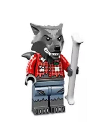 lego wolf guy minifigure series 14 complete w base 71010 cmf rare htf werewolf 126396379892