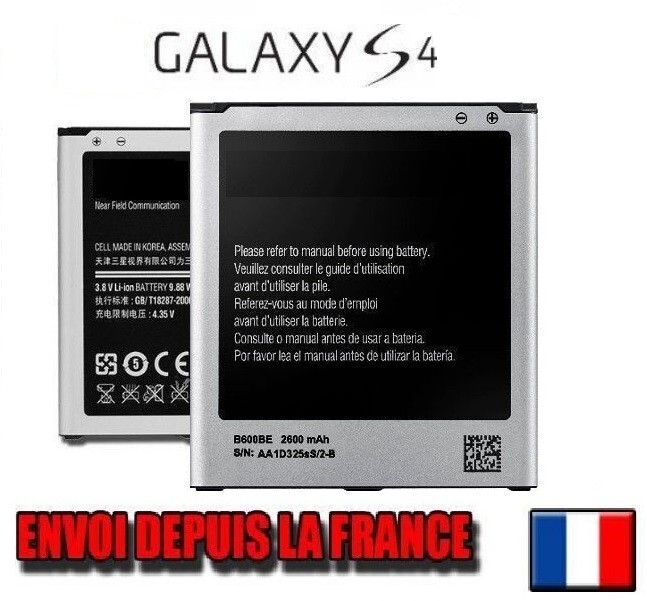 Batterie Pour Samsung Galaxy S4 I9500 I9505 2600 Mah RÃ©F : B600bc Neuve