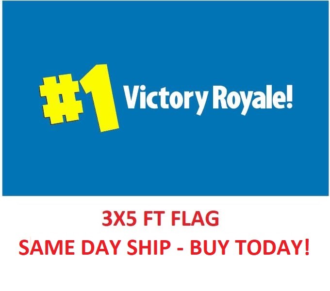 fortnite flag banner 1 victory royale 3x5 ft flag blue gift accessories decor foto - 1 victory royale fortnite