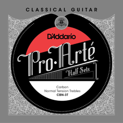 D'Addario EJ45FF Carbon NT Classical Guitar Strings CBN-3T, Treble String Set