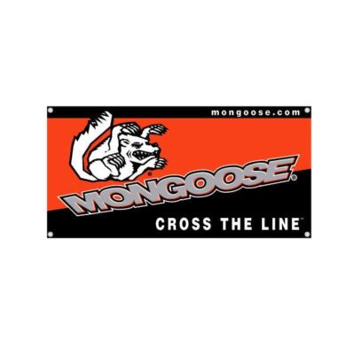 Mongoose - 1998 ''CROSS THE LINE'' Banner - old school bmx