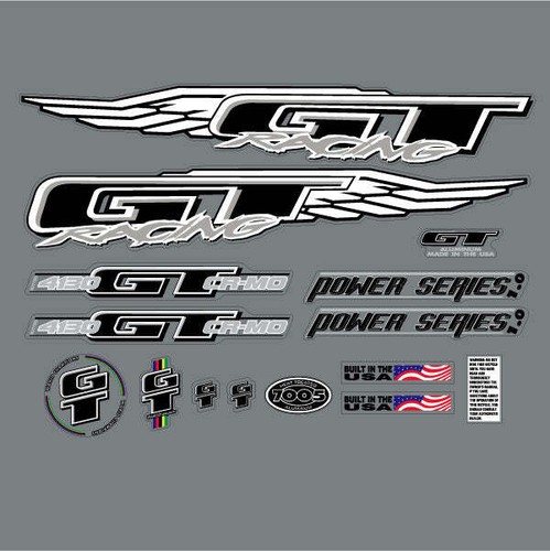 BMX GT 当時物、1台分アルミフレームステッカー新品 Gt装飾用12xpvc自転車ビニールデカールステッカー、アートバイク