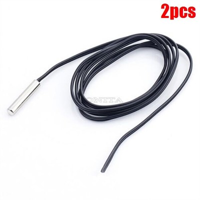 2Pcs Temperature Sensor Cylinder Probe Ntc 10K Ohm 1% 3435 Thermistor New Ic st
