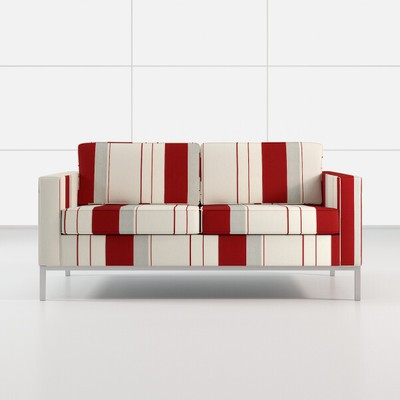 Sunbrella Carnegie Triathalon Red Modern Bold Stripe Outdoor Upholstery Fabric