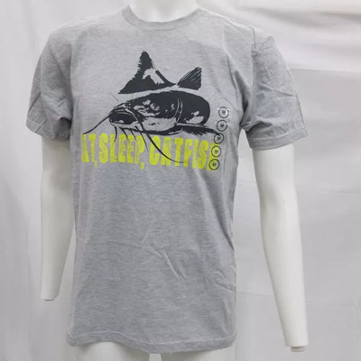 Gander Mountain Men's EAT SLEEP CATFISH T-shirt in Grey, Medium