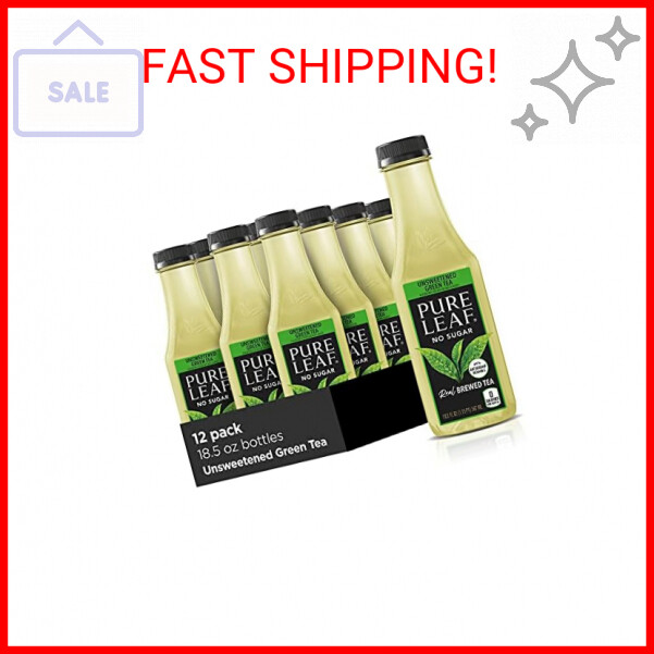 Pure Leaf Iced Tea, Unsweetened Green Tea, 18.5 fl Oz Bottle