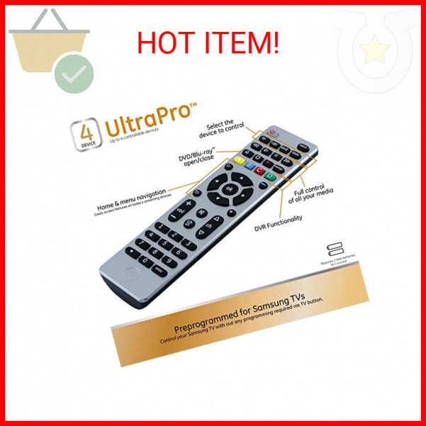 GE Universal Remote Control for Samsung, Vizio, LG, Sony, Sharp, Roku, Apple TV,