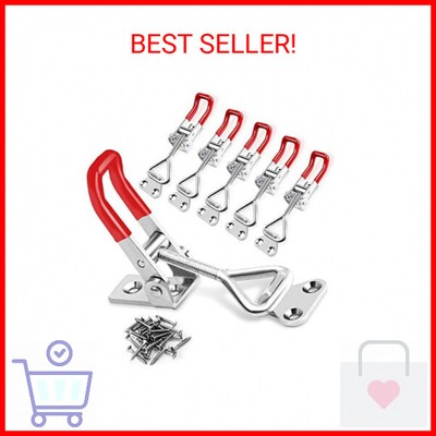 6 Pack Toggle Latch Clamp 4001, Adjustable Latch, Smoker Clamps Heavy Duty Latch