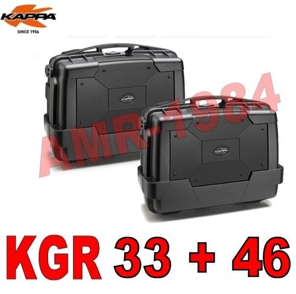 COPPIA VALIGIE KAPPA GIVI KGR 33 + KGR46  in coppia NERE GARDA LT33 +46 BAGS