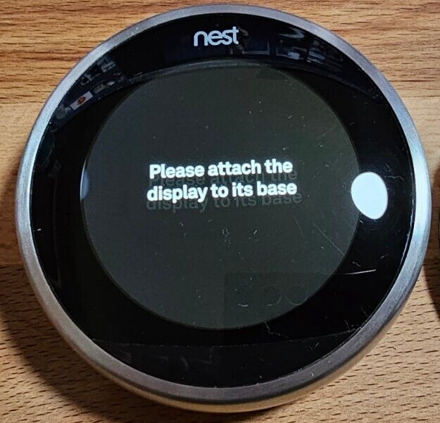Google Nest Learning Thermostat Programmable Smart for Home 3rd gen Stainless/bk
