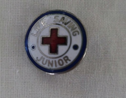 Life Saving Junior Round Enamel Pin 'W' On Back