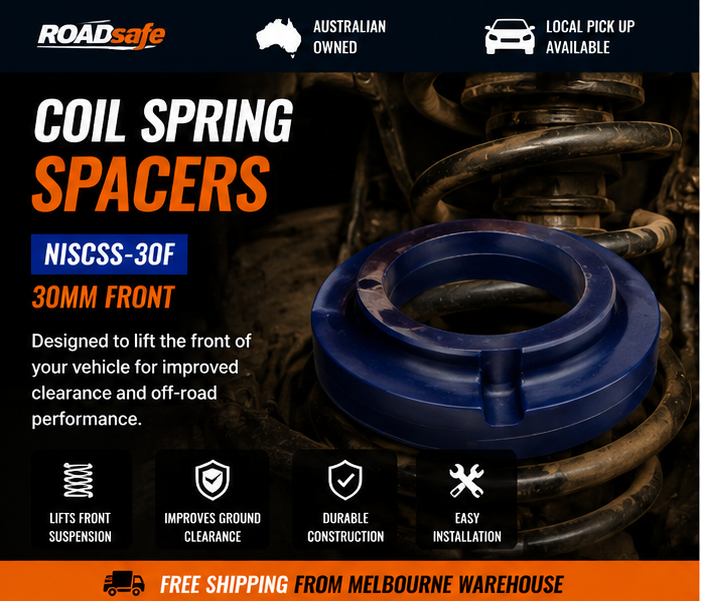 Roadsafe NISCSS-30F 30mm Front Coil Spring Spacers Nissan Patrol GQ GU