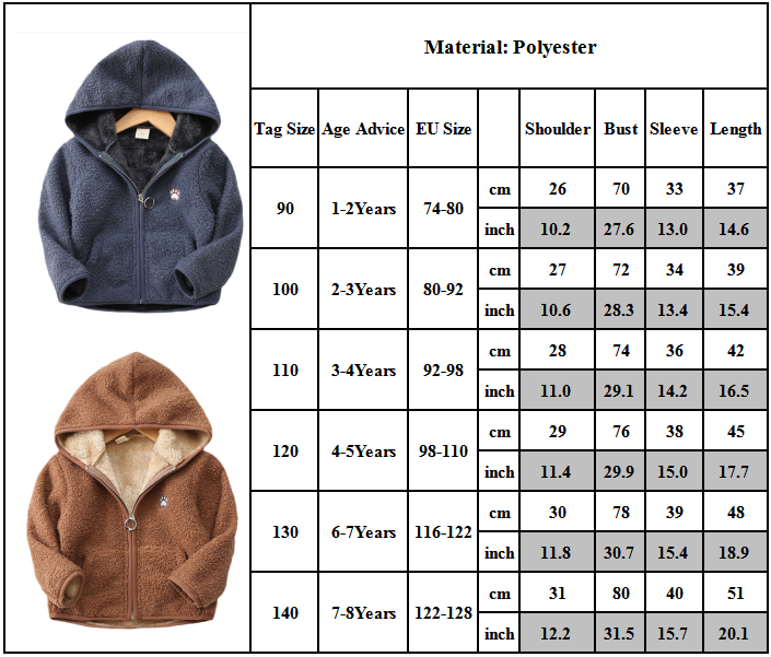 Kleinkind Jungen Mädchen Baby Teddybär Fleece Mantel Kapuzenjacke Winter Jacke