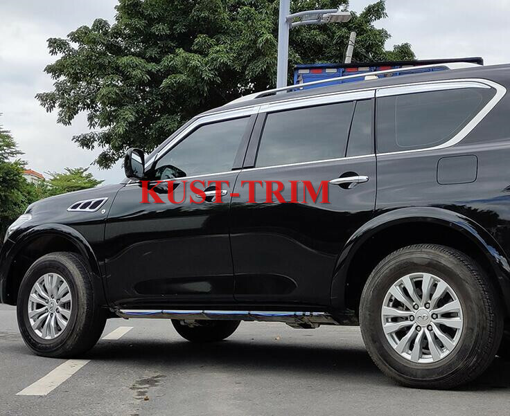 6PCS For 13-19 Infiniti QX56 QX80 Chrome Window Visor Vent Shades Sun