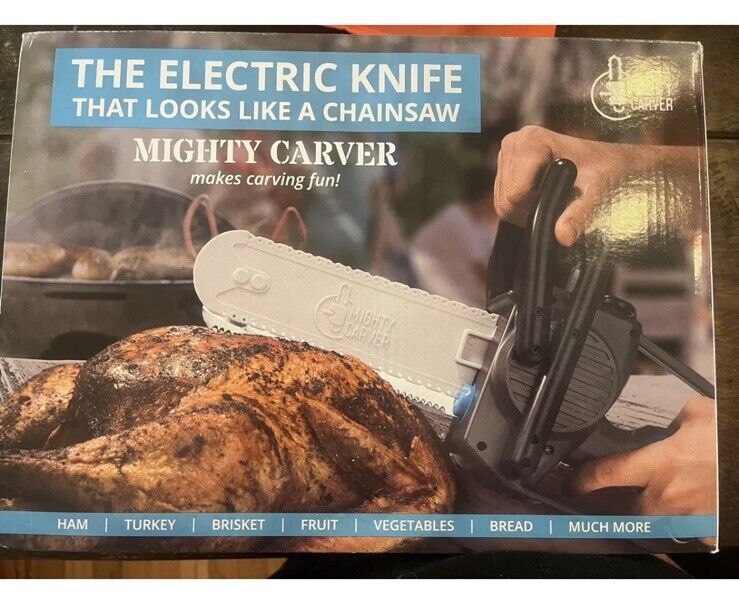 Mighty Carver Electric Knife That Looks Like A Chainsaw As Seen On Shark Tank