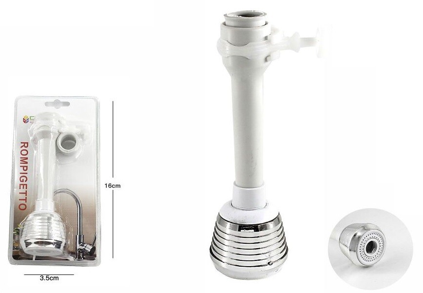 Aeratore Rompigetto Rubinetto Cucina Cromato Filtro Snodato 62179 dfh