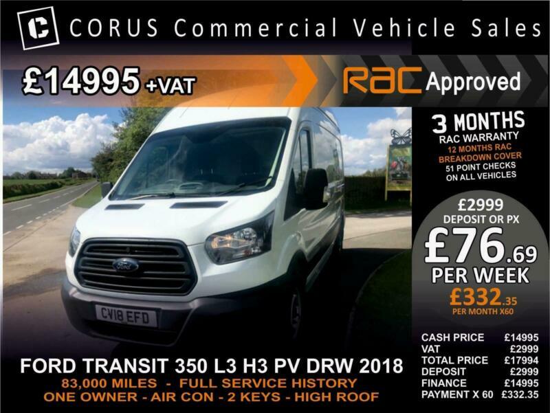 2018 Ford Transit 2.0 TDCi 130ps L3 H3 RWD 350 transit Van Air