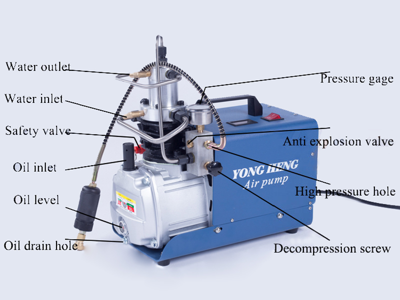 220V-230V Ansprechdruck 300bar 4500 Psi Luftpumpe hohen Druckluftkompressor PCP