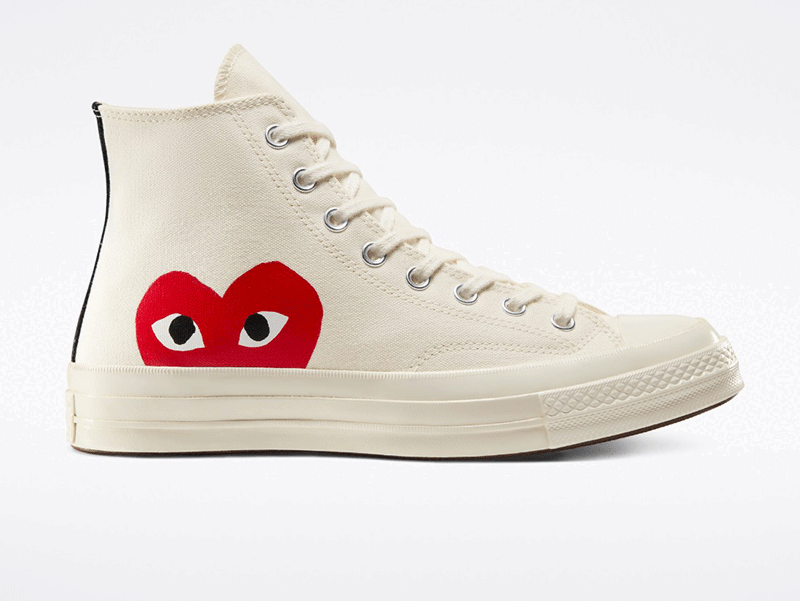 150205C Converse x Comme des Garcons Play Chuck 70 Hi Off White 17528662