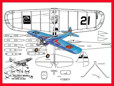 Carl Goldberg Model Airplane Plans (UC): Li'l Jumpin' Bean