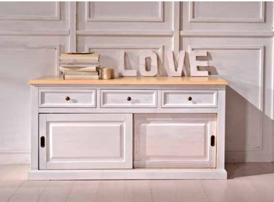 CREDENZA MADIA  ANTE SCORREVOLI  COLORE BIANCO CUCINA SOGGIORNO