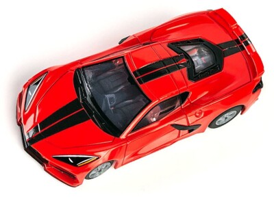 AFX Mega G+ Corvette C8 Torch Red Clear Collector HO Slot Car #22011 IN STOCK!!