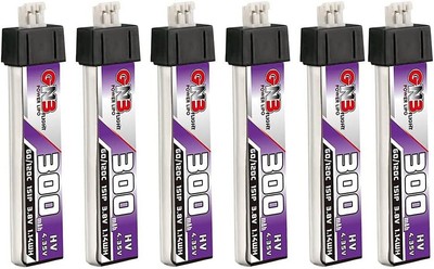 6pcs GNB LiPo Battery 1S 300mAh 3.8V HV LiHV 60c 120c Induct