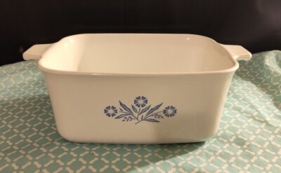 Vintage Corning Ware Blue Cornflower P-4-B Rect 1.5qt 7x5.5x3, Range/Micro Safe