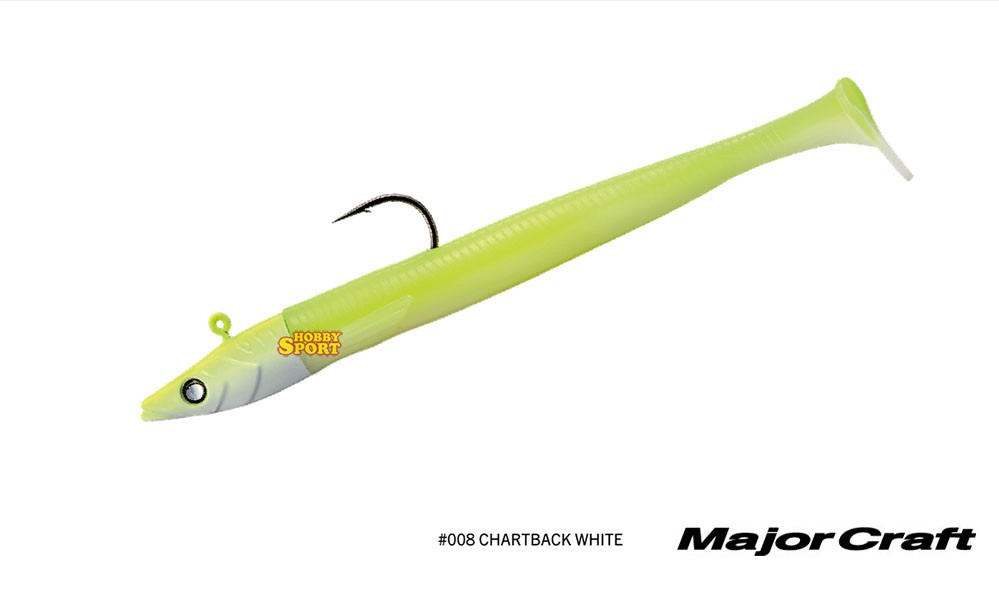 EELY SHAD 75 mm col 008 CHARTBACK W. CONF 2 ANGUILLINE MONTATE BKK 4 MAJOR CRAFT