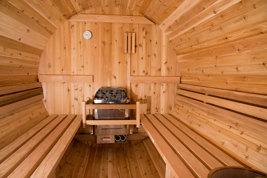 FLASH SALE | Brand New Salem Rustic Barrel Sauna from Almost Heaven Saunas